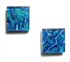 Michele McManus Turquoise Blue Swirl Dichroic Cufflinks