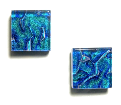 Michele McManus Turquoise Blue Swirl Dichroic Cufflinks