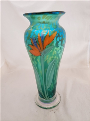 Orient and Flume Green Bird Of Paradise Vase