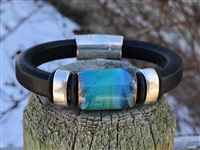 Olive Parker Turquoise Skies Leather Bracelet