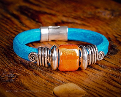 Olive Parker Big Sky Leather Bracelet