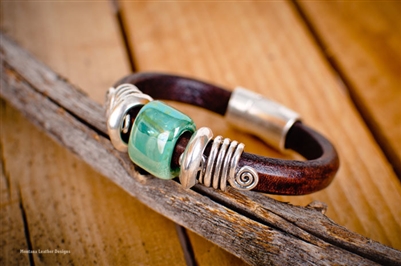 Olive Parker Western Cedar Leather Bracelet