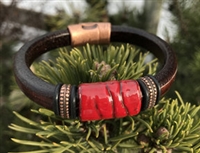 Olive Parker Ruby River Leather Bracelet