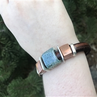 Olive Parker Copper Rose Leather Bracelet