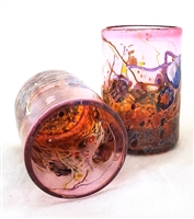 Paul Allan Counts Hand Blown Ruby Tumbler