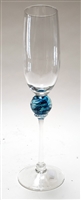 Minh Martin Turquoise Blue Planet Champagne Flute