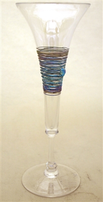 Minh Douglas Martin Hand Blown Glass Rainbow Spun Champagne Flute