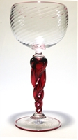 Ralph Mossman and Mary Mulvaney Red Optic Wine Goblet