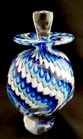 Ralph Mossman and Mary Mulvaney Large Blue Wave Perfume Bottle