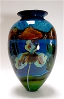 Richard Satava Large Wild Iris Vase