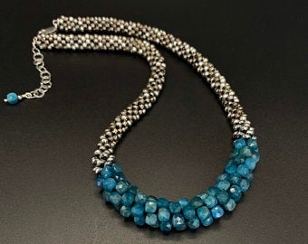 Sher Berman Apatite Crochet necklace