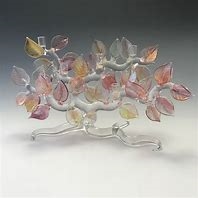 Bandu Dunham Tree of Life Menorah with Fall Color Leaves