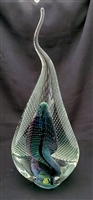 Scott Hartley  Dichroic Lattice Twilight Glass Sculpture