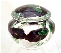 Lundberg Studios Daniel Salazar Purple Clematis Jewelry Jar