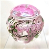 Lundberg Studios Daniel Salazar Pink Wisteria with Pink Butterflies Jewelry Jar