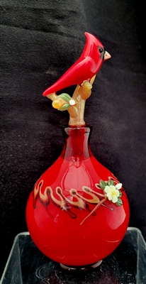 Chris and Alexandra Pantos Hand Blown Glass Cardinal Perfume Bottle