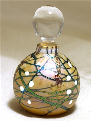 Bryce Dimitruk Hand Blown Glass Round Cherry Blossom Perfume