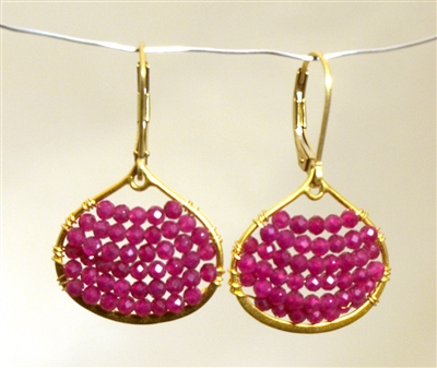 Wendy Lin Ruby Nora Crystal Earrings