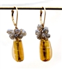 Wendy Lin Venetian Drop Iridized Gold Glass Bead Earrings
