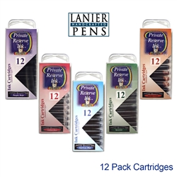 Private Reserve 12 Pack Cartridge Fountain Pen Ink - Lanier Pens