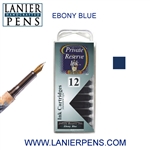 Private Reserve Ebony Blue 12 Pack Cartridge Fountain Pen Ink C39 - Lanier Pens