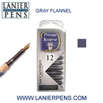 Private Reserve Gray Flannel 12 Pack Cartridge Fountain Pen Ink C14 - Lanier Pens