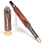 Art Deco Fountain Pen - Cocobolo by Lanier Pens, lanierpens, lanierpens.com, wndpens, WOOD N DREAMS, Pensbylanier