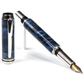 Baron Fountain Pen - Blue Box Elder Burl by Lanier Pens, lanierpens, lanierpens.com, wndpens, WOOD N DREAMS, Pensbylanier