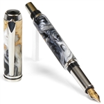 Baron Fountain Pen - Black Pearl by Lanier Pens, lanierpens, lanierpens.com, wndpens, WOOD N DREAMS, Pensbylanier