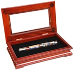 Fancy Rosewood Gift Box with Glass Display Top