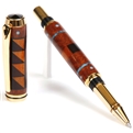 Baron Rollerball Pen - Amboyna Burl, Rosewood & Pernambuco with Turquoise Inlays by Lanier Pens, lanierpens, lanierpens.com, wndpens, WOOD N DREAMS, Pensbylanier