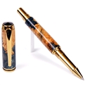 Baron Rollerball Pen - Green and Silver Burl End Cap by Lanier Pens, lanierpens, lanierpens.com, wndpens, WOOD N DREAMS, Pensbylanier