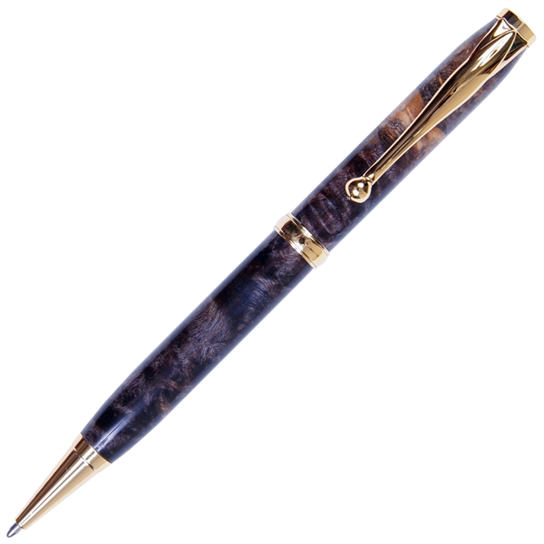 Comfort Twist Pen - Gray & Black Maple Burl by Lanier Pens, lanierpens, lanierpens.com, wndpens, WOOD N DREAMS, Pensbylanier