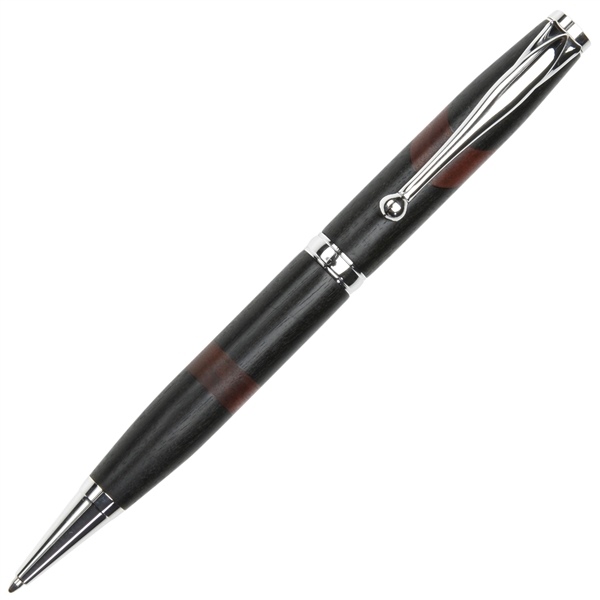 Comfort Twist Pen - Ebony with Red Heart Inlays by Lanier Pens, lanierpens, lanierpens.com, wndpens, WOOD N DREAMS, Pensbylanier