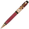 Cigar Twist Pen - Purpleheart & Maple with Walnut Inlay by Lanier Pens, lanierpens, lanierpens.com, wndpens, WOOD N DREAMS, Pensbylanier