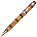 Cigar Twist Pen - Ambonya Burl with Ebony Inlays by Lanier Pens, lanierpens, lanierpens.com, wndpens, WOOD N DREAMS, Pensbylanier