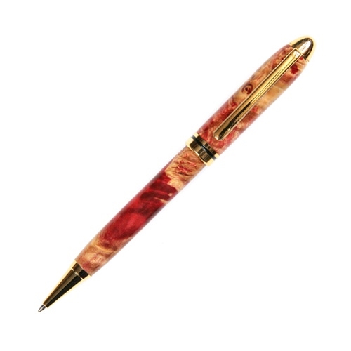 Designer Twist Pen - Red Box Elder by Lanier Pens, lanierpens, lanierpens.com, wndpens, WOOD N DREAMS, Pensbylanier