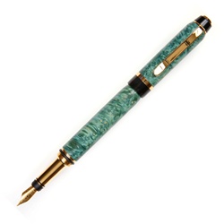 Cigar Fountain Pen - Turquoise Box Elder