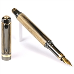 Elite Fountain Pen - Black & White Ebony by Lanier Pens, lanierpens, lanierpens.com, wndpens, WOOD N DREAMS, Pensbylanier