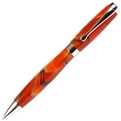 Orange & Black Marbleized Gloss Body Ballpoint Pen by Lanier Pens