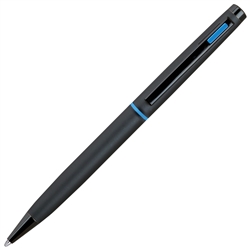4G Ball Pen - Matt Black with Blue Accents