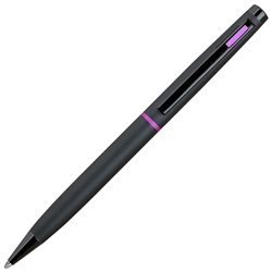 4G Ball Pen - Matt Black with Pink Accents