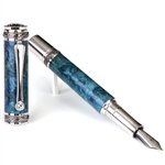 Majestic Fountain Pen - Turquoise Box Elder by Lanier Pens, lanierpens, lanierpens.com, wndpens, WOOD N DREAMS, Pensbylanier