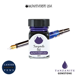 Monteverde G309TA 30 ml Gemstone Fountain Pen Ink Bottle- Tanzanite