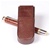 Brown Double Leather Pen Box Round by Lanier Pens, lanierpens, lanierpens.com, wndpens, WOOD N DREAMS, Pensbylanier