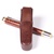 Brown Single Leather Pen Box Round by Lanier Pens, lanierpens, lanierpens.com, wndpens, WOOD N DREAMS, Pensbylanier