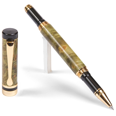 Classic Rollerball Pen - Green Box Elder by Lanier Pens, lanierpens, lanierpens.com, wndpens, WOOD N DREAMS, Pensbylanier