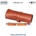 5 Pen Holder Roll Up Tan Case/Roll Up Pen Case Luggage Accessory by Lanier Pens, lanierpens, lanierpens.com, wndpens, WOOD N DREAMS, Pensbylanier