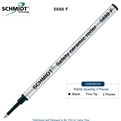 2 Pack - Schmidt 5888 Safety Ceramic Rollerball Metal Refill - Black Ink (Fine Tip 0.6mm) by Lanier Pens, Wood N Dreams