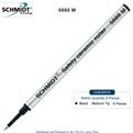 6 Pack - Schmidt 5888 Safety Ceramic Rollerball Metal Refill - Black Ink (Medium Tip 0.7mm) by Lanier Pens, Wood N Dreams